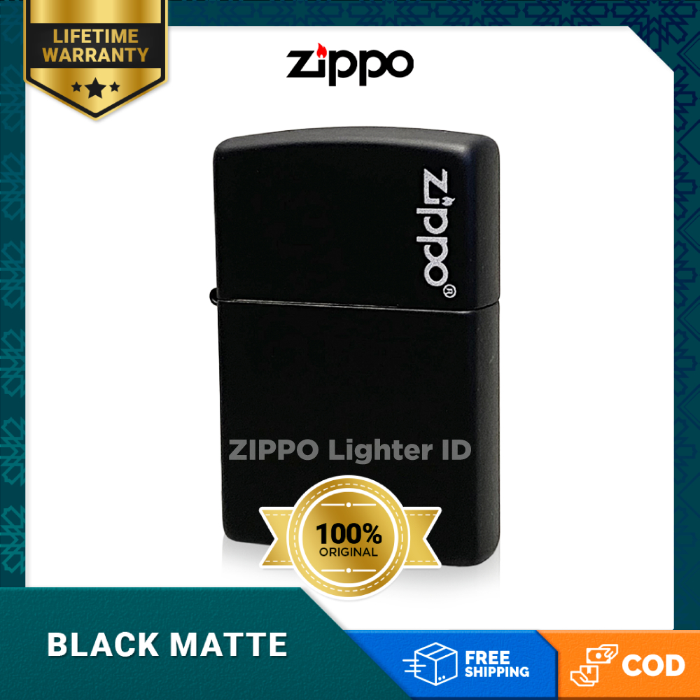 Jual Zippo Black Matte Logo Shopee Indonesia