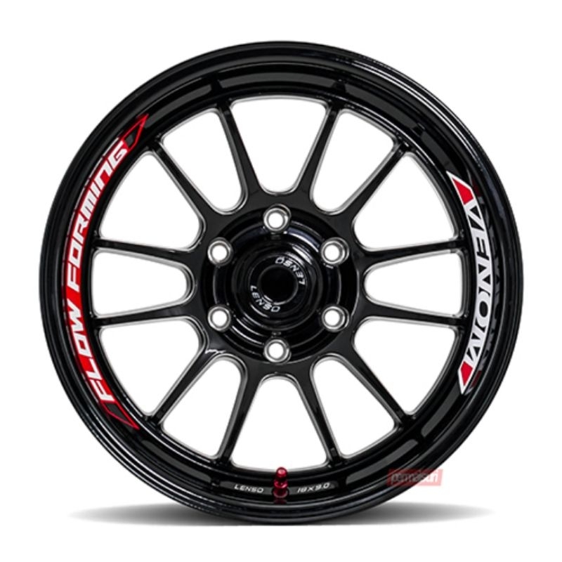 Jual stiker sticker velg lenso venom 5, viper flow forming, venom flow ...
