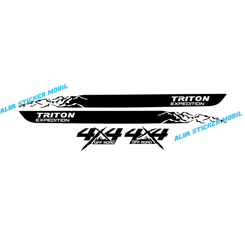 Jual (ALVA) promo sticker stiker Triton expedition stiker 4x4 off road ...
