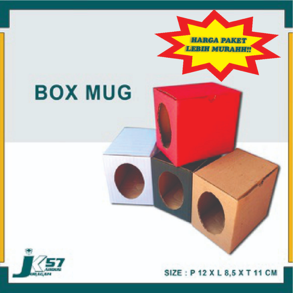 Jual Paket Pcs Box X X Cm Polos Dus Mug Souvenir Gelas Kardus Mug Kotak Shopee