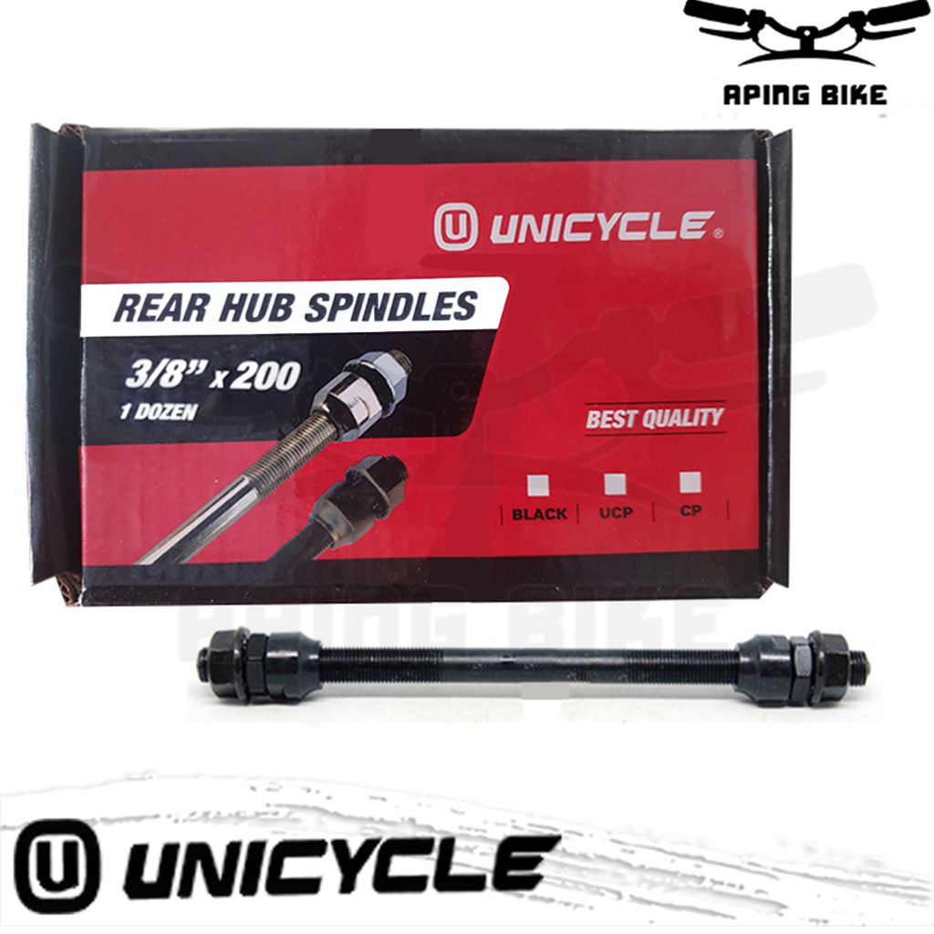 Jual AS Roda Belakang Sepeda 3/8 x 200 Unicycle Rear Hub Spindle ...