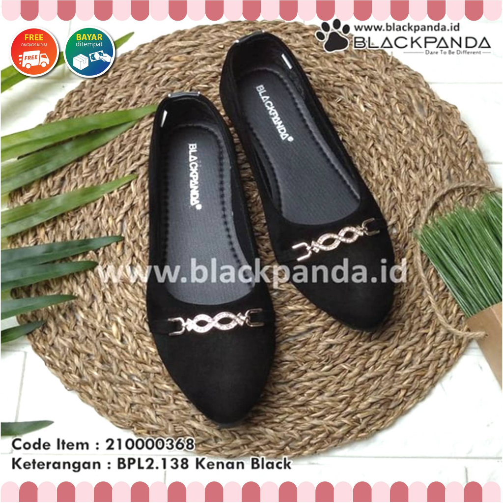 Jual Sepatu Black Panda / Sepatu Wanita / Flatshoes Wanita / Black ...