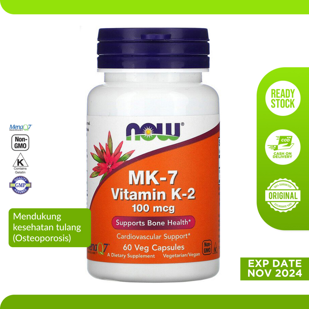 Jual Vitamin Suplemen MK7 MK7 VItamin K2 K2 100mcg Now Foods 60