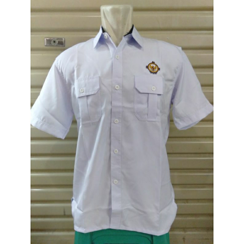 Jual Kemeja / Seragam BPK RI Putih Lengan Pendek Uk M L Dan XL | Shopee ...