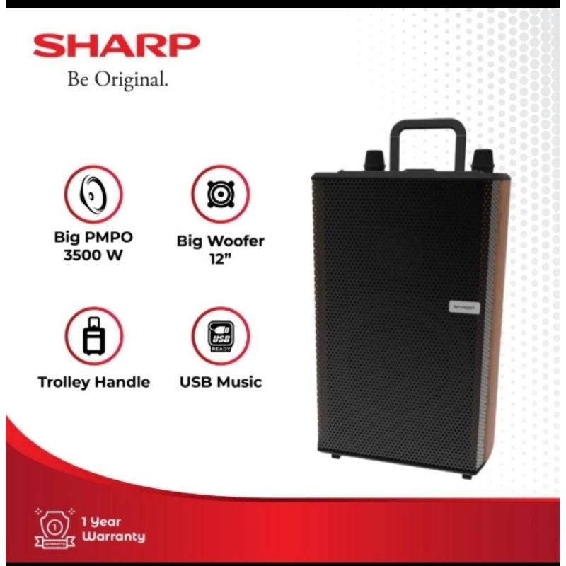 Jual Speaker Trolley Sharp 12inch Body Kayu TRB-12MBO / TRB 12MBO ...