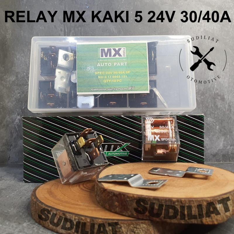 Jual RELAY 24V / RILEY 5KAKI / 5K / 5PIN 87A PEMUTUS MX-SPORTLICH ...