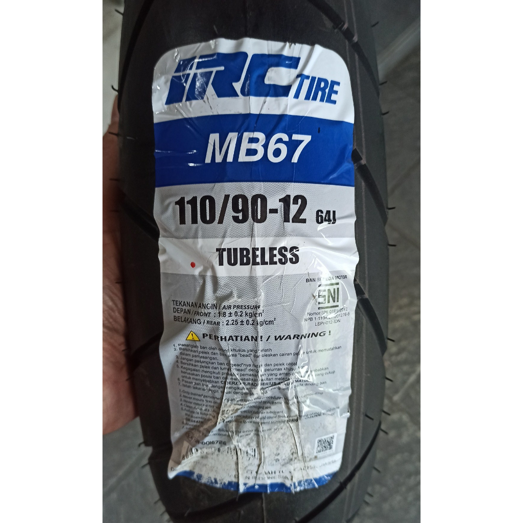 Jual IRC MB 67 ( MB67 ) 110/90-12 Ban Motor Matic Tubeless BELAKANG ...