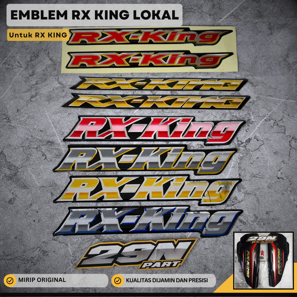 Jual EMBLEM STICKER STIKER DOP TANGKI TIMBUL RX KING BEST QUALITY ...