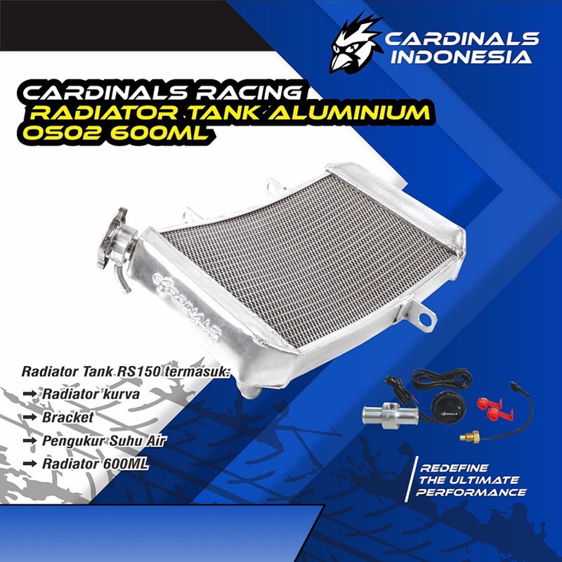Jual Radiator Tank Aluminium (600 ml)Cardinals GTR sonic | Shopee Indonesia