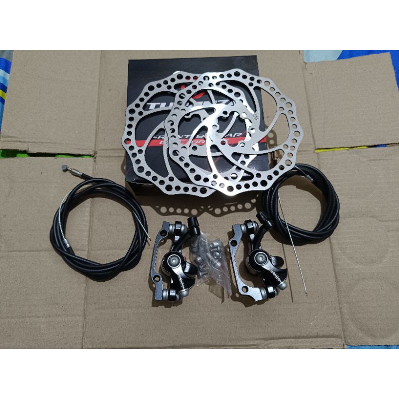 Jual Kaliper sepeda 1 set cakram piringan disc brake Turanza | Shopee ...