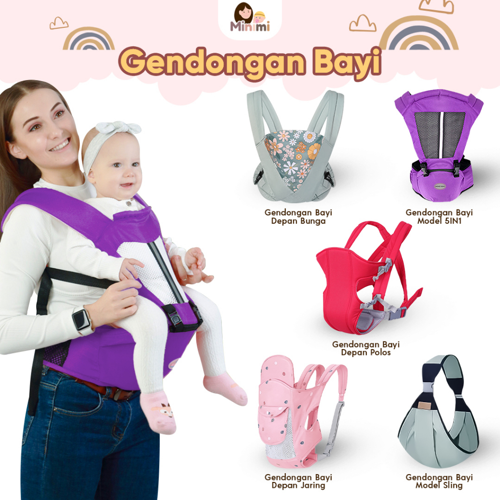 Jual Minimi Gendongan Bayi Depan 5in1 Hipseat Baby Shopee Indonesia