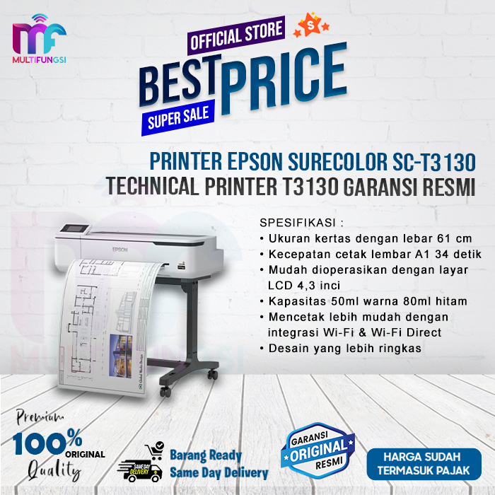 Jual Printer Epson Surecolor Sc T3130 Technical Printer T3130 Garansi Resmi Shopee Indonesia 4334