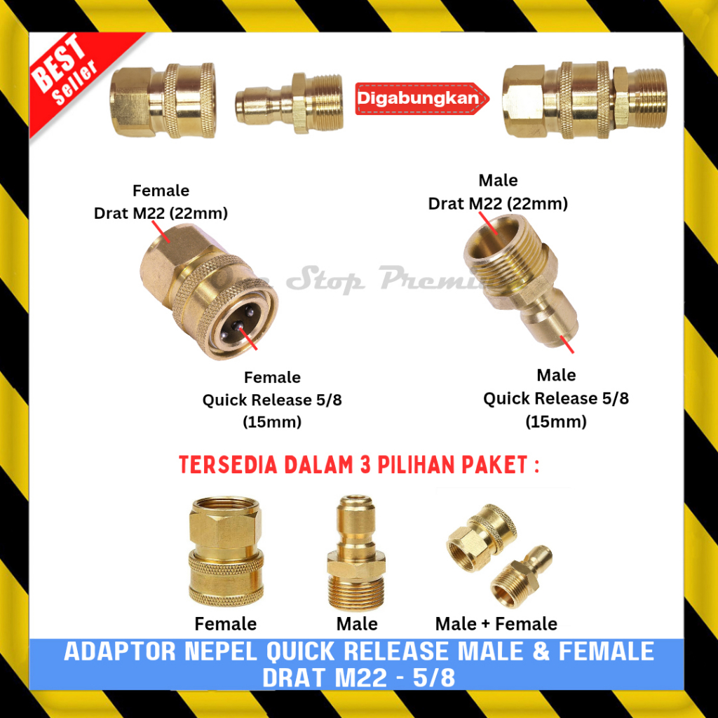 Jual Nepel Niple Sambungan Quick Release Adaptor Adapter Konektor Connector Kopler Coupler Nepel