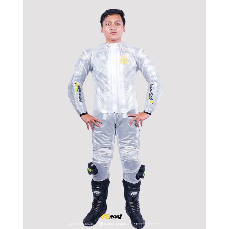 Jual Jas Hujan Balap/ Rain Coat Wearpack Jas Hujan Motor - ROB1 Racing ...