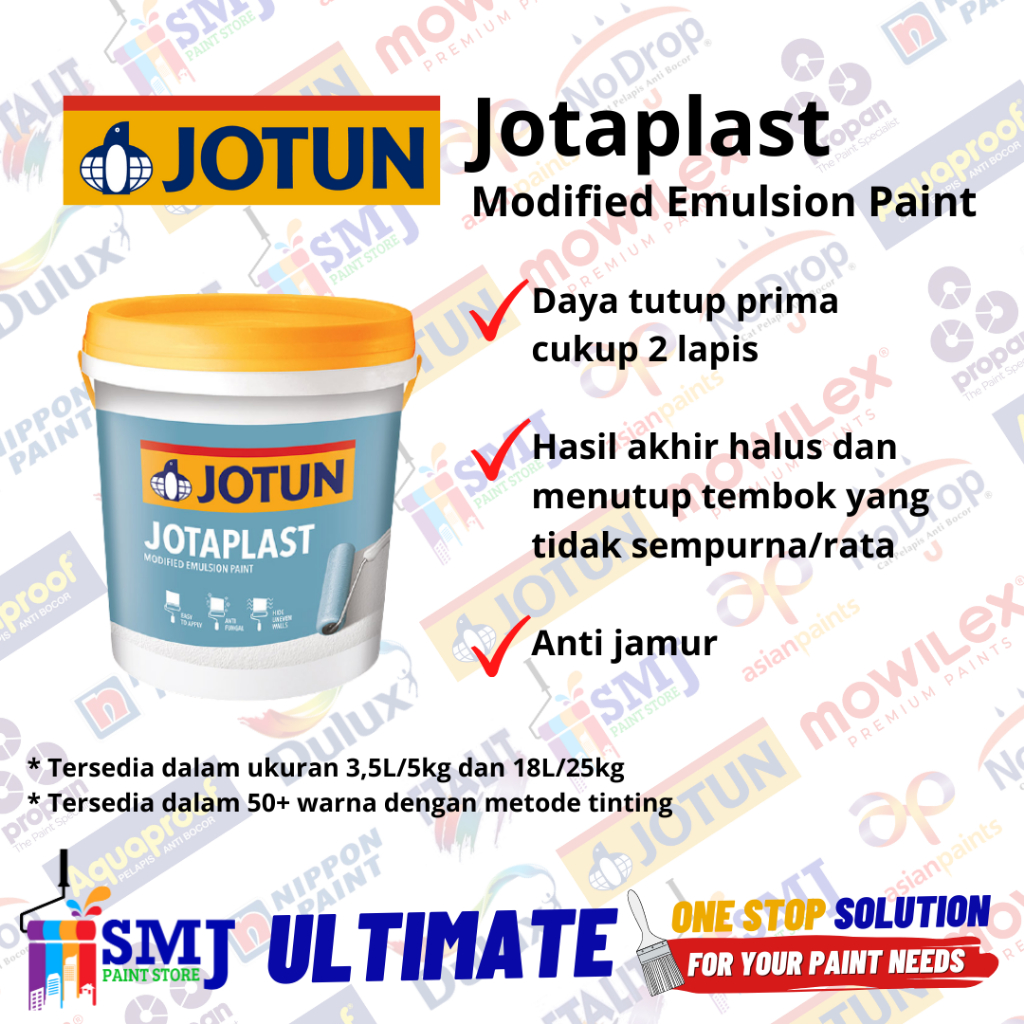 Jual Cat Tembok Interior Jotun Jotaplast Warna Putih New White 18l 26kg Shopee Indonesia 1141