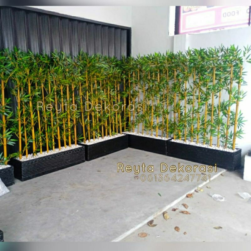 Jual Partisi Bambu Tinggi 120cm Bunga Artificial Bunga Hias Pohon