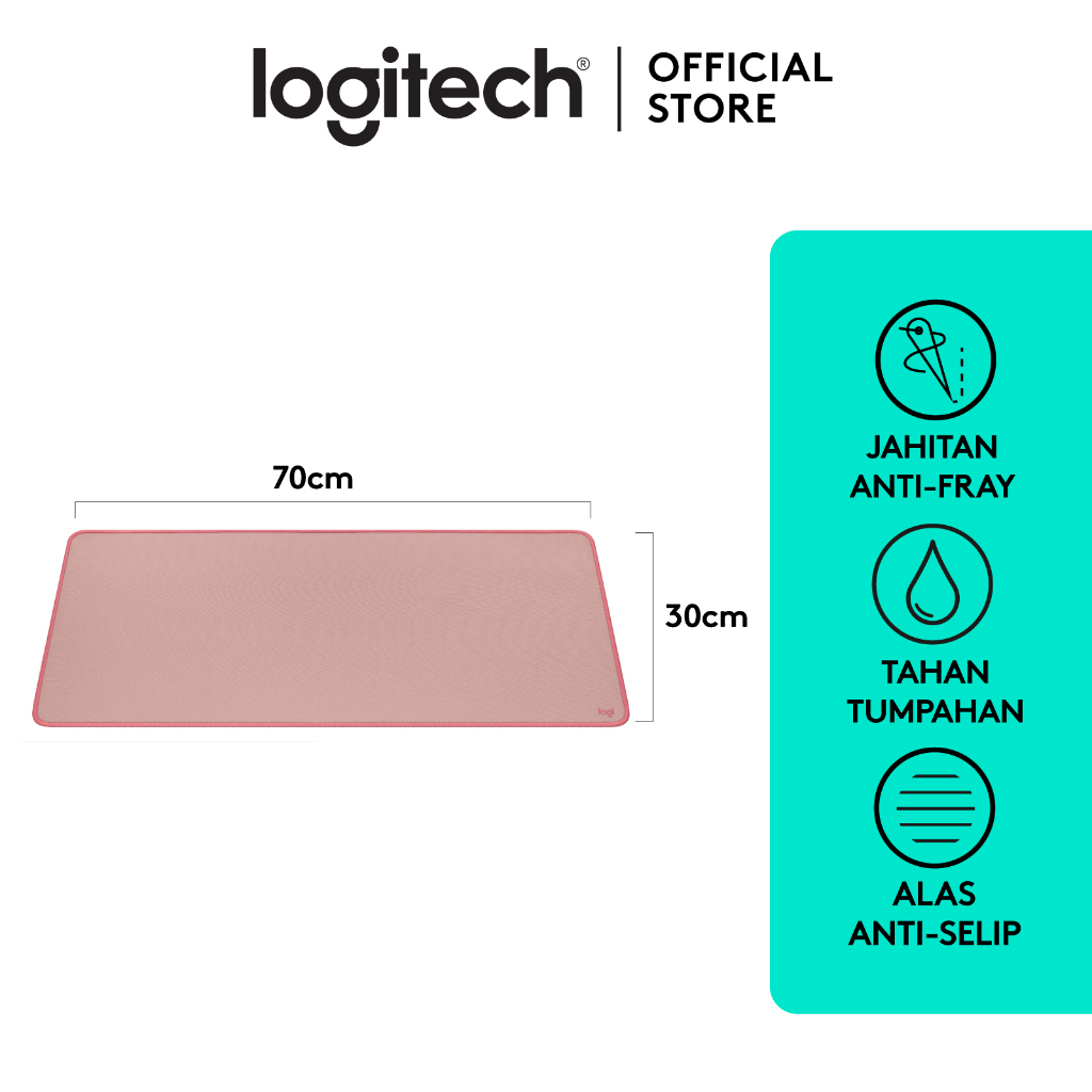 [BUNDLING] Logitech MK275 Combo Keyboard + Mouse Wireless dengan Tombol Multimedia & Desk Mat Studio Series Mouse Pad XL Polos AntiSlip (5)