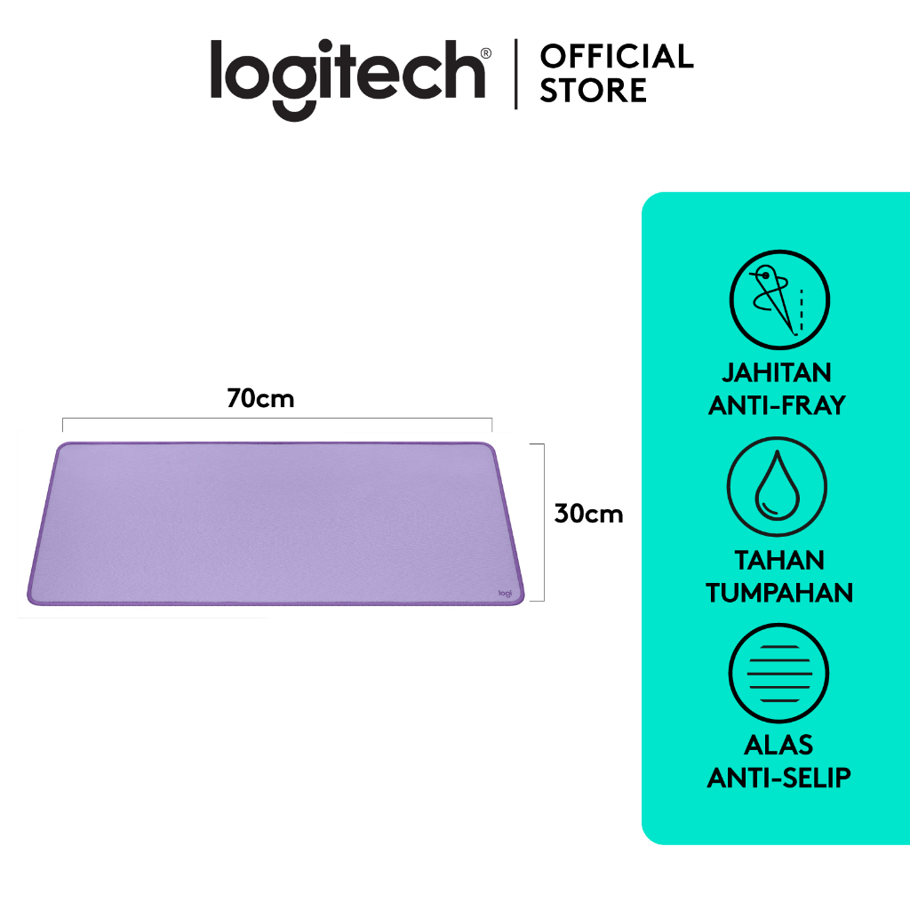 [BUNDLING] Logitech MK215 Combo Keyboard + Mouse Wireless Compact & Desk Mat Studio Series Mouse Pad XL Polos Anti Slip (5)