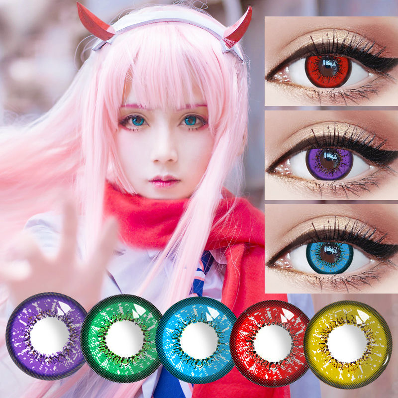 Jual Softlens Anime Cosplay Lensa Kontak Warna Warni Plano Biru