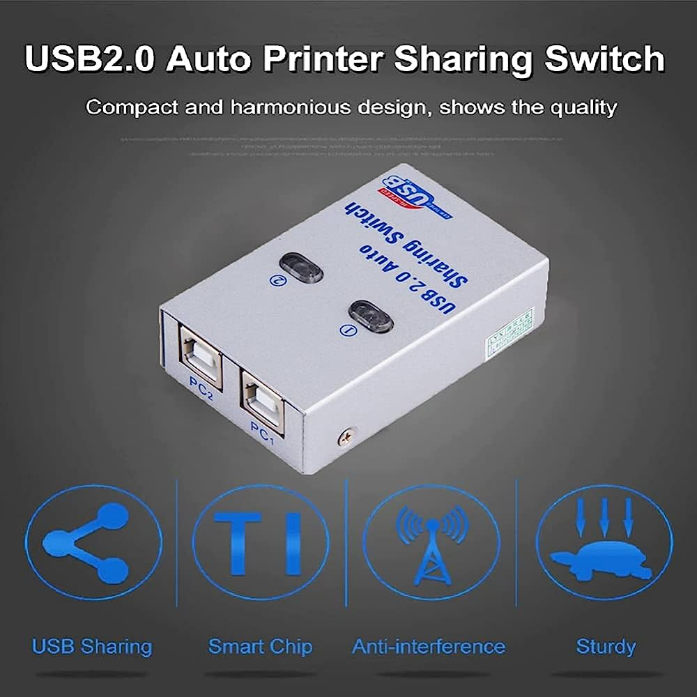 Jual USB 2.0 Data Auto Sharing Switch Printer 2 Port | Shopee Indonesia