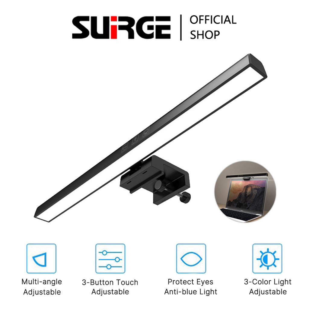 Jual SUIRGE 50cm Monitor Screenbar LED Light Eyecare Adjustable Cilp