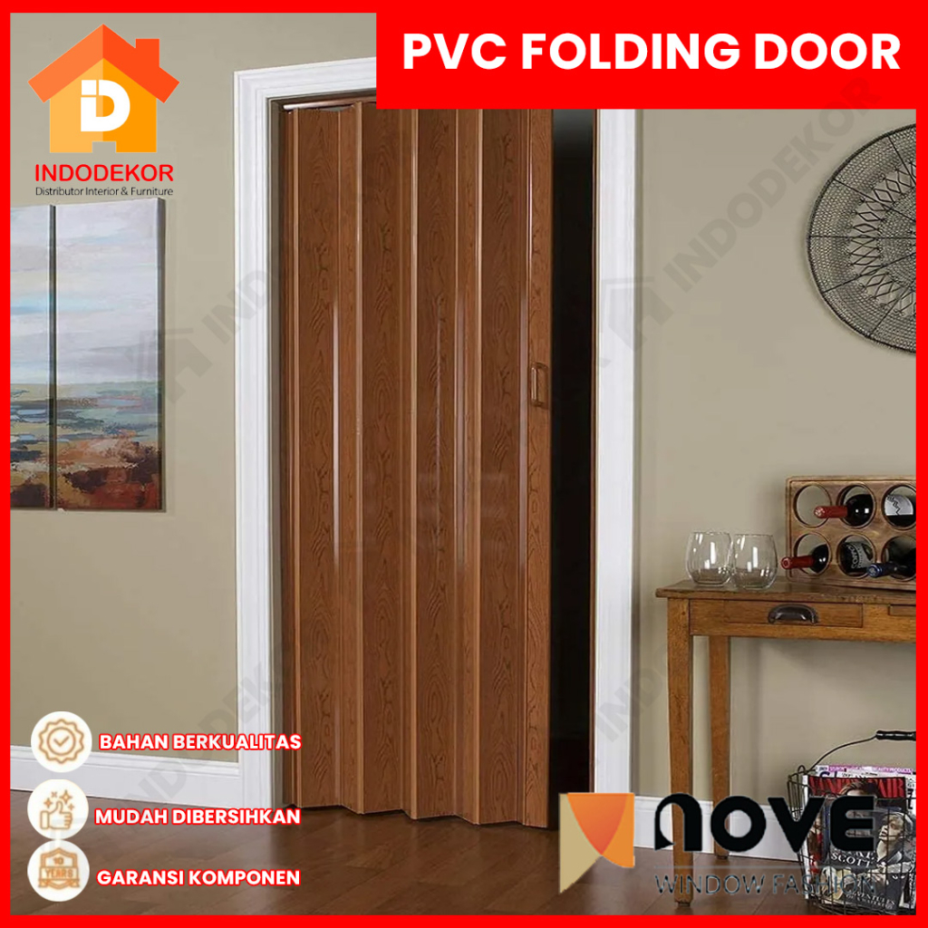 Jual Pvc Folding Door Pintu Lipat Pvc Folding Door Penyekat Ruangan Shopee Indonesia