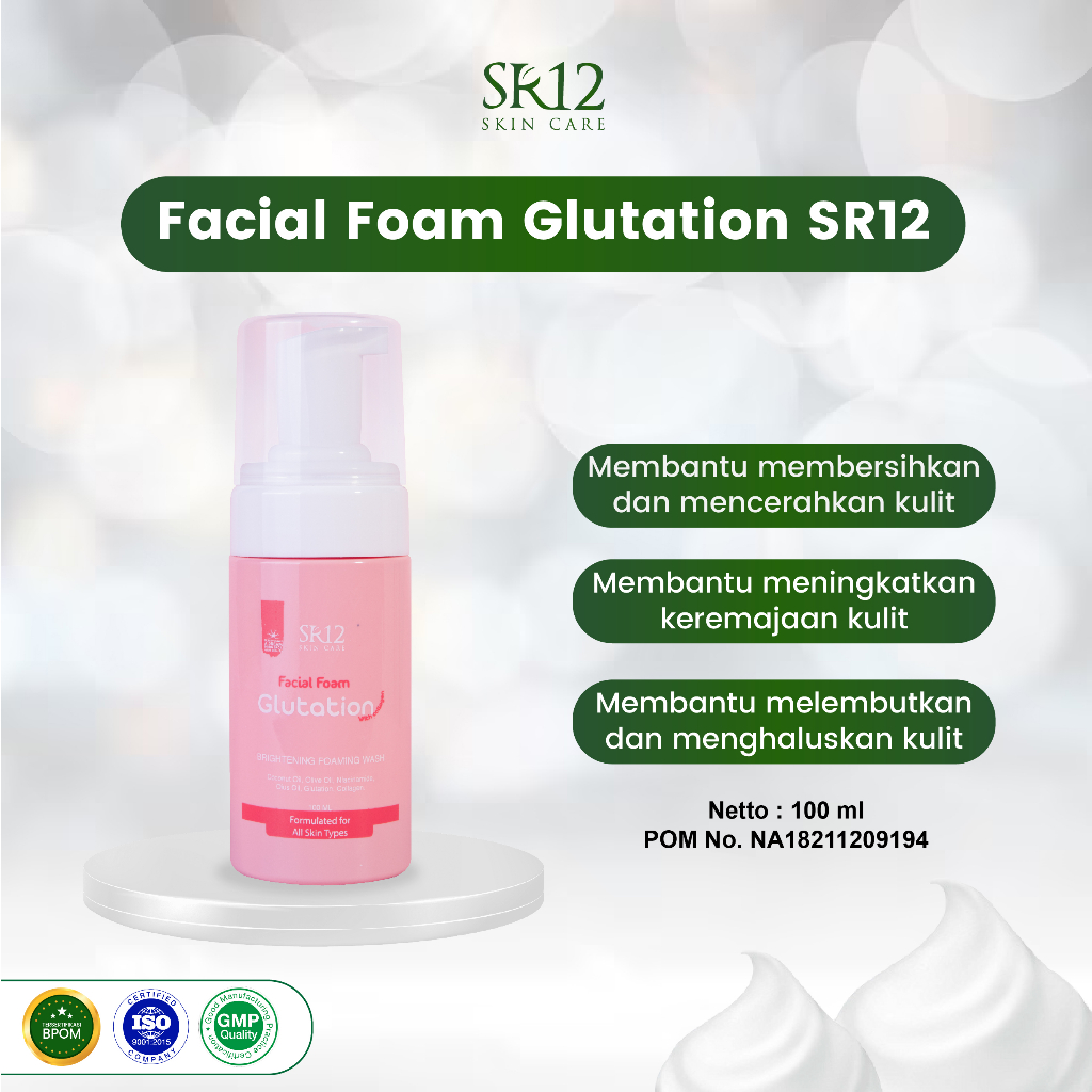 Jual Facial Foam Glutation With Collagen Sr12 Mencerahkan Wajah Cocok Untuk Semua Jenis 7517