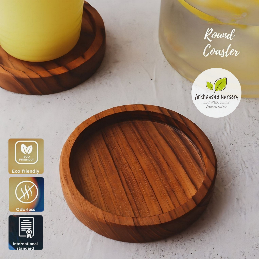 Jual Coaster Kayu Tatakan Gelas Kayu Alas Gelas Kayu Coaster Kayu Jati