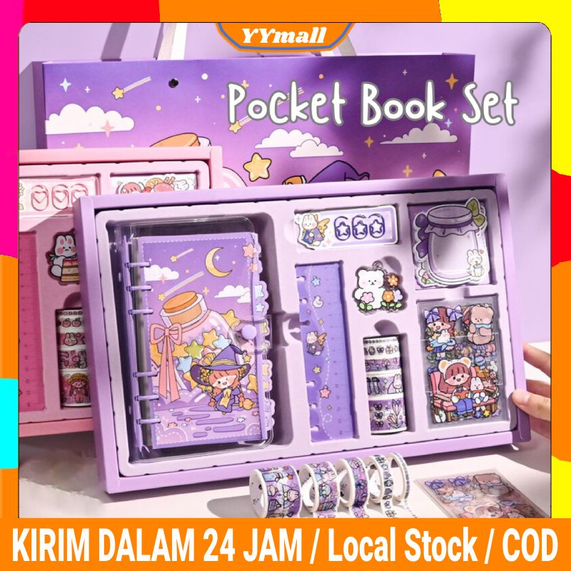 jual-cod-cute-diary-book-set-korea-style-cute-stickers-set-buku
