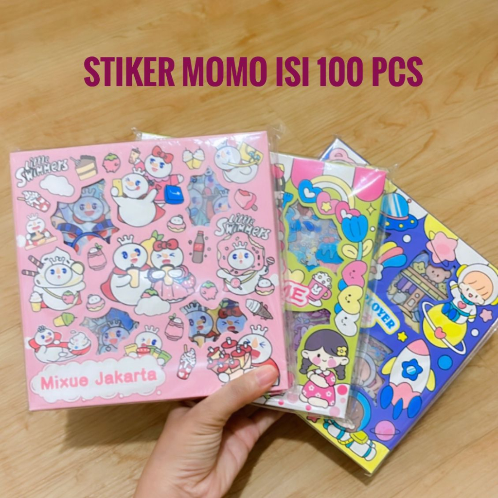 Jual PGS Stiker Viral 2D 100 Lembar Sticker Momo Kartun Korea