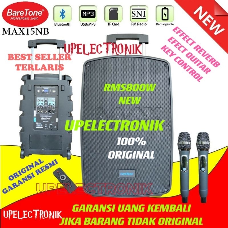 Jual Speaker Portable 15 Inch Baretone Max15nb 800watt Meeting Wireless