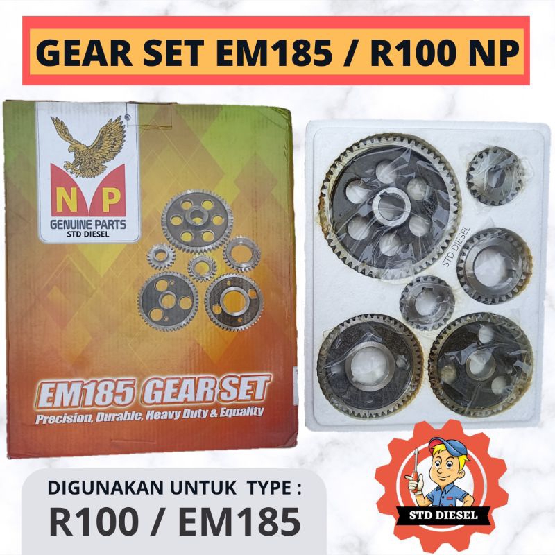 Jual GEAR SET R100 EM185 100 185 MERK NP GER SET GIGIK GIGI SET DIESEL ...