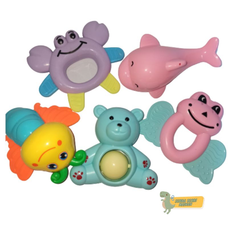 Jual BABY RATTLES/MAINAN KRINCINGAN BAYI ISI 5 | Shopee Indonesia
