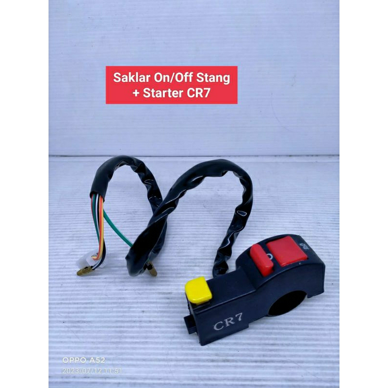 Jual Saklar on/ off stang plus starter universal Cr7 | Shopee Indonesia