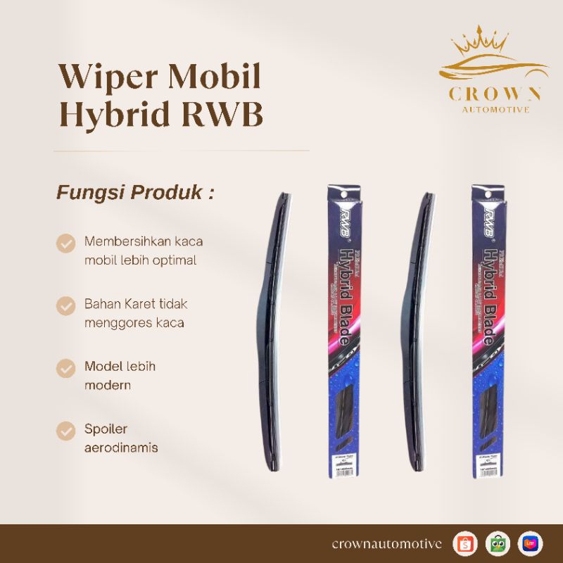 Jual Wiper Mobil Rwb Hybrid Wiper Hybrid Rwb Wiper Rwb Universal