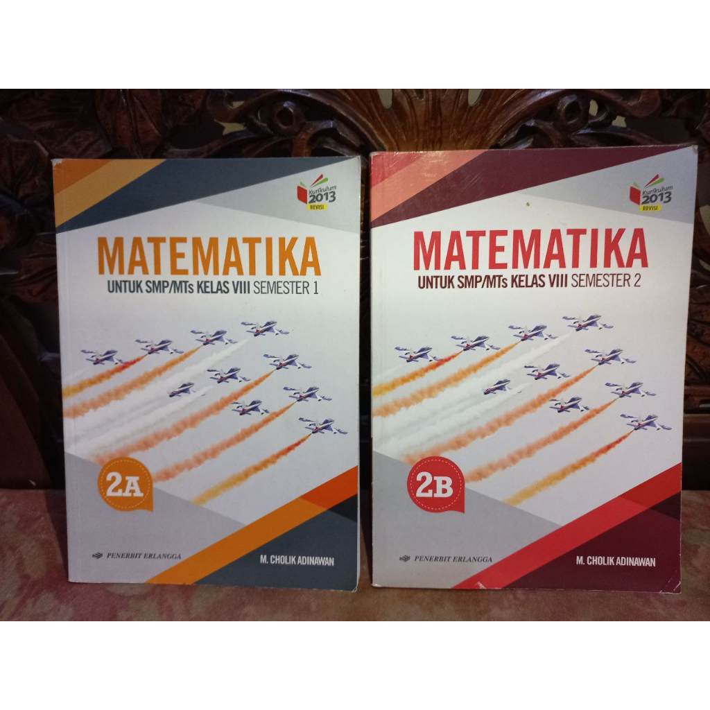 Jual BUKU BEKAS ERLANGGA MATEMATIKA KELAS 8 (2A Dan 2B) SMP/MTS (2 Buku ...