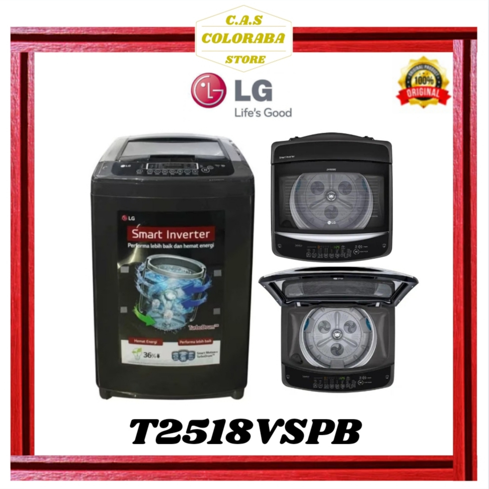 Jual MESIN CUCI LG T2518VSPB MESIN CUCI TOP LOADING 18 KG INVERTER ...