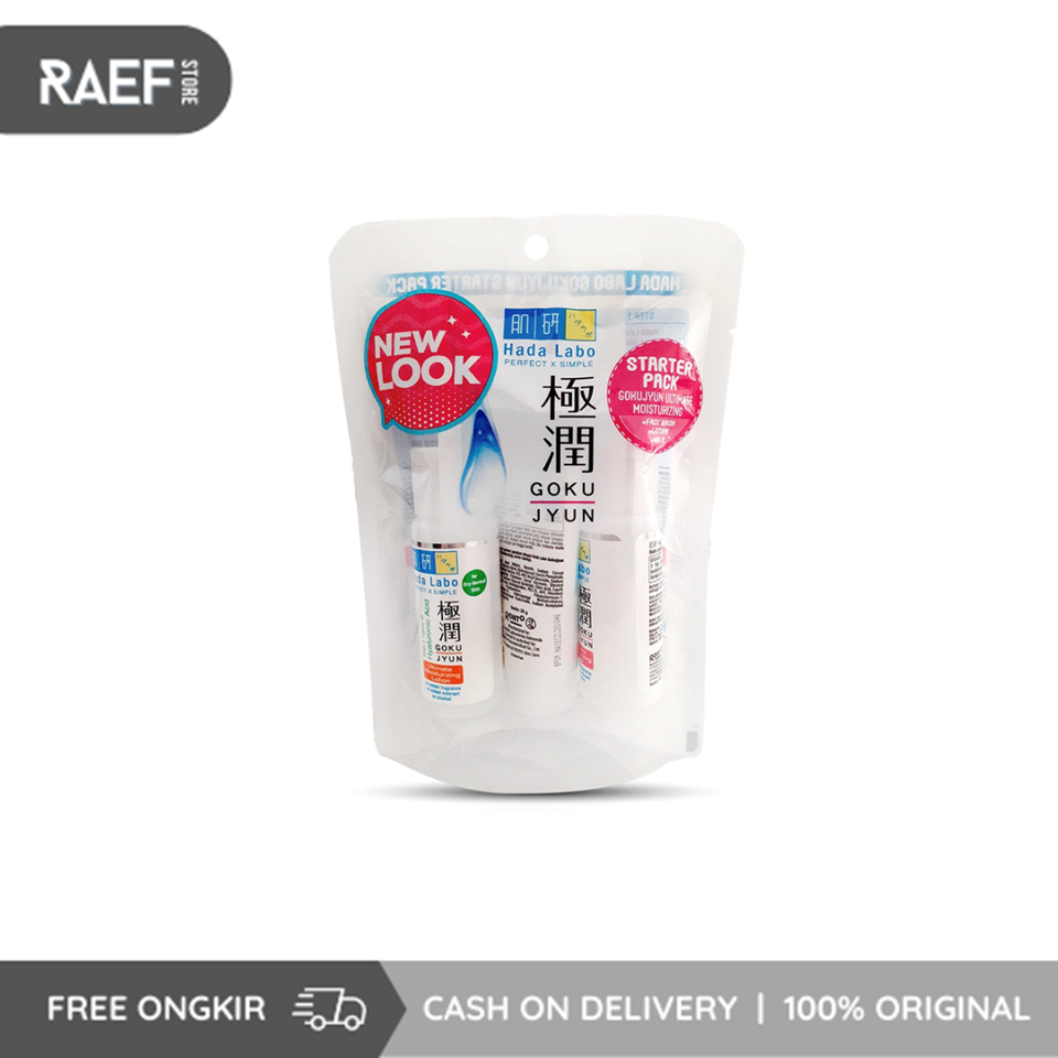 Jual Hada Labo Gokujyun Starter Pack (Lotion + Face Wash + Hydrating