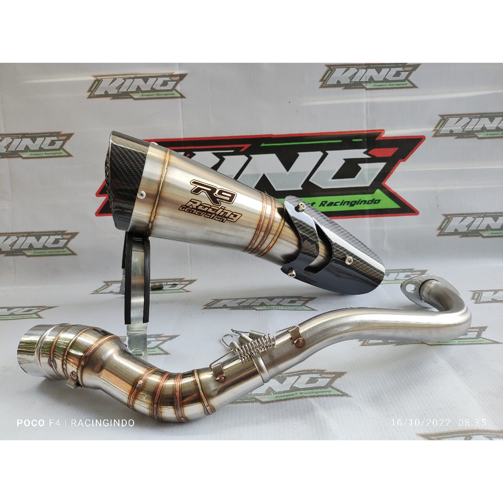 Jual knalpot r9 h2 ss aerox lama/new nmax lama/new adv 150 160 pcx 150 ...