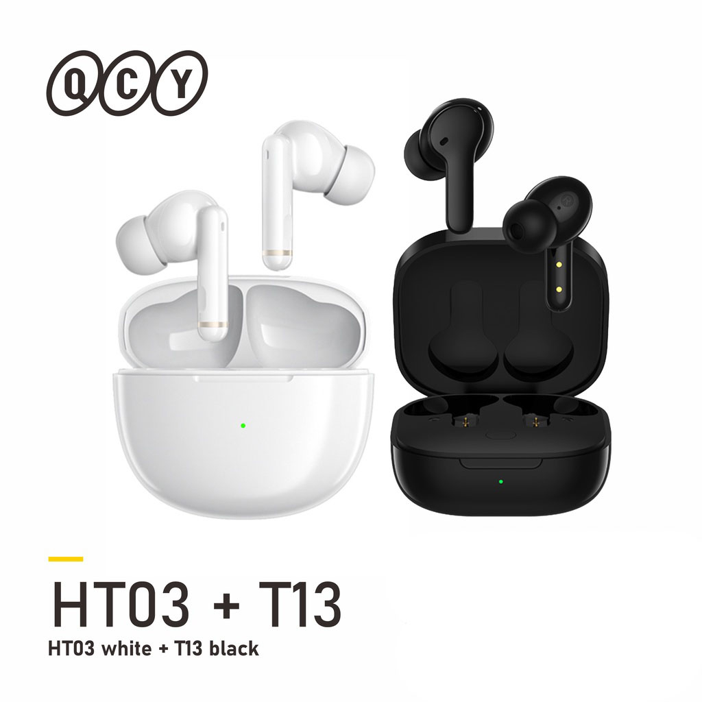 Jual QCY HT03 TWS WHITE BUNDLE QCY T13 TWS BLACK | Shopee Indonesia