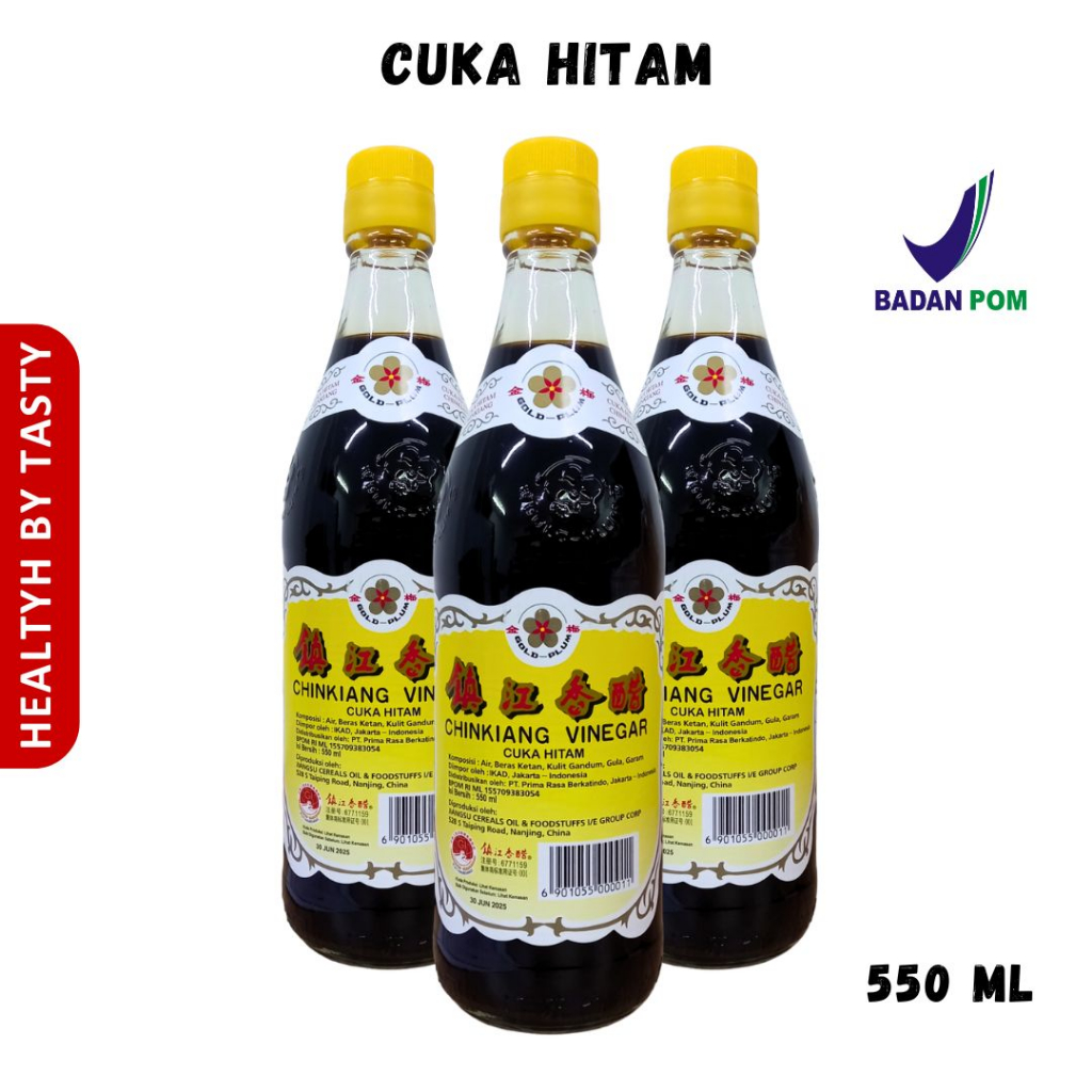 Jual Cuka Hitam Chinkiang Vineger Black Vinegar 550 G Shopee Indonesia 