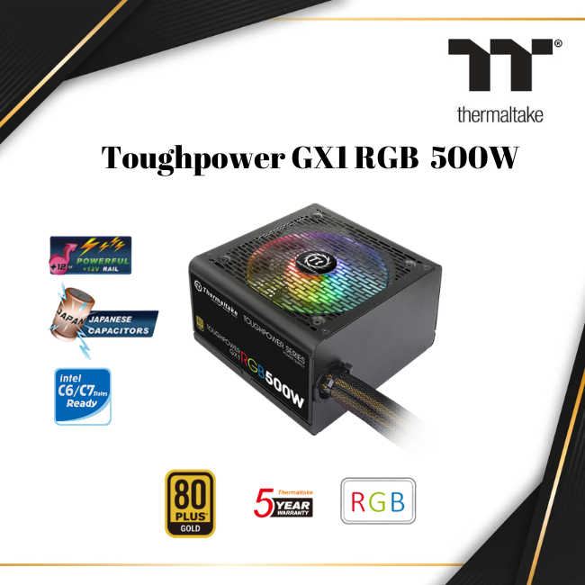 Jual Thermaltake Toughpower PSU GX1 RGB 500W - 80+ Gold Non Modular ...