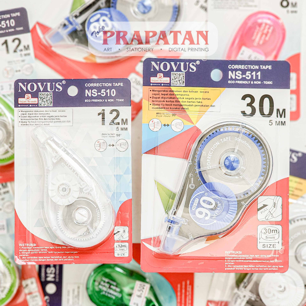 Jual Novus Correction Tape NS | Tip Ex Kertas | Shopee Indonesia
