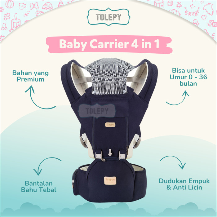 Jual Convertible Baby Carrier 4 in 1/Gendongan Bayi/Hip Seat/Baby