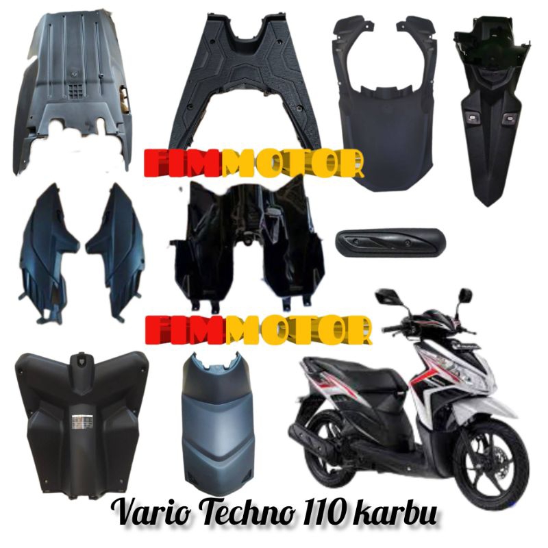 Jual Cover Body Kasar Atas Bawah Samping Tengah Depan Honda Vario Techno Karbu Shopee