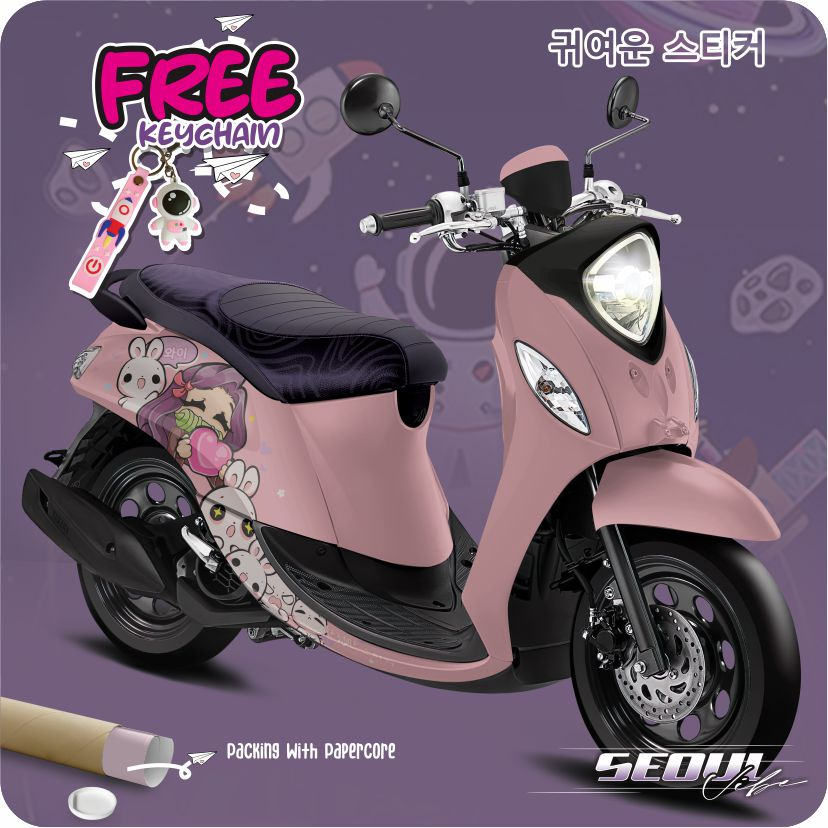 Jual Decal Stiker Yamaha Fino Dinosaurus FREE KEYCHAIN Full Body polos ...