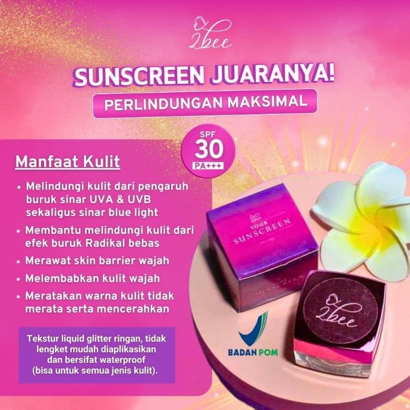 Jual 2bee Glow sunscreen Viral/BPOM 2BEE GLOW YOUR SUNSCREEN ...