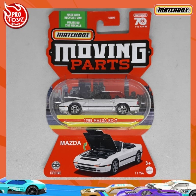 Jual Matchbox MOVING PARTS 1988 MAZDA RX-7 (White) | Shopee Indonesia