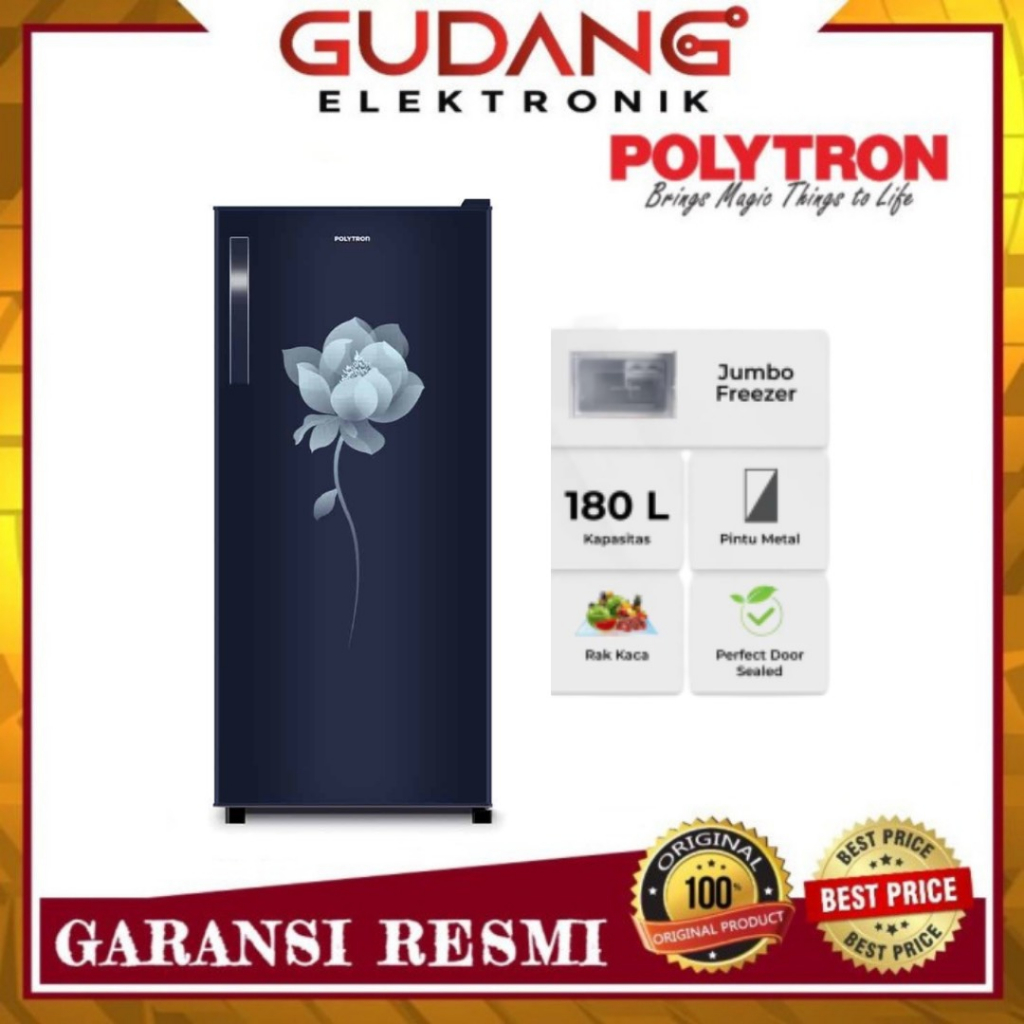 Jual KULKAS 1 PINTU POLYTRON PRB 186B KULKAS POLYTRON PRB 186 B ...