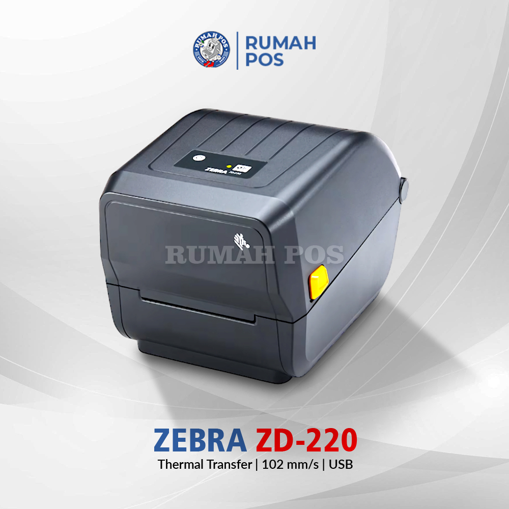 Jual Printer Barcode Resi Zebra Zd 220 Zd220t Cetak Thermal Semicoated Auto Kalibrasi Shopee 1253